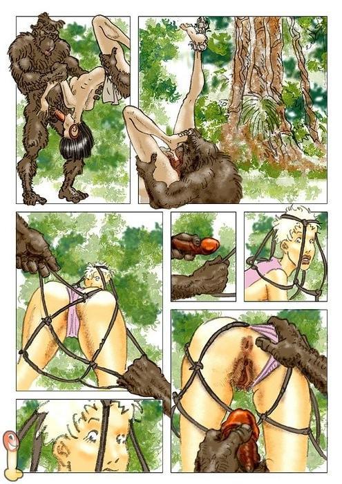 10P Three gorgeous warrior princesses shagged by gorillas