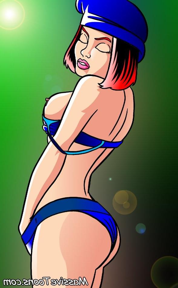 12P A tranny toon with huge tits nails a busty hottie