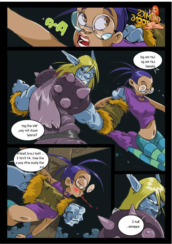 12P Frost slams the handle of his magic sword down Tarraneeâ€™s pussy