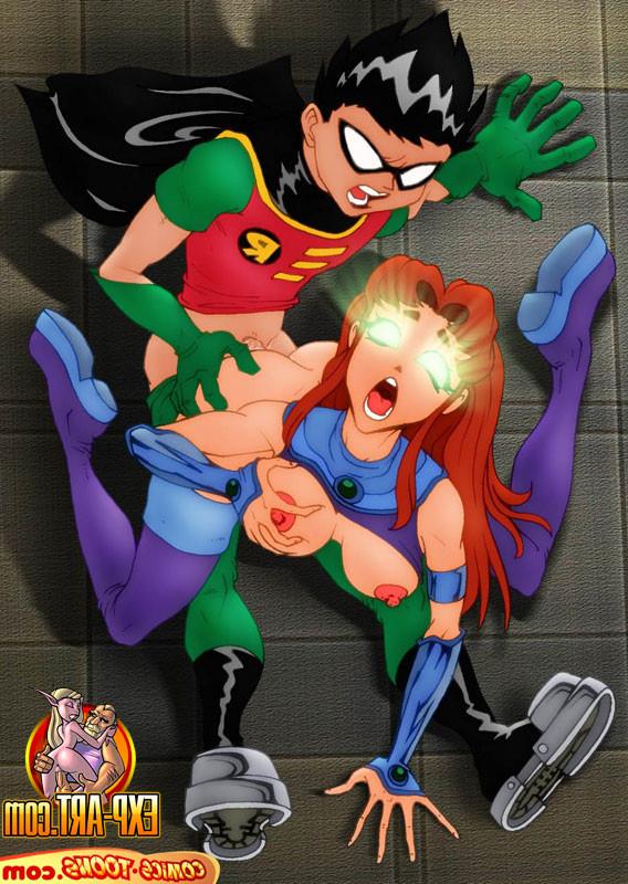 8P Robin and Starfire fucking