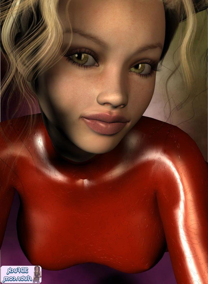 16P Toon in shiny red bodysuit