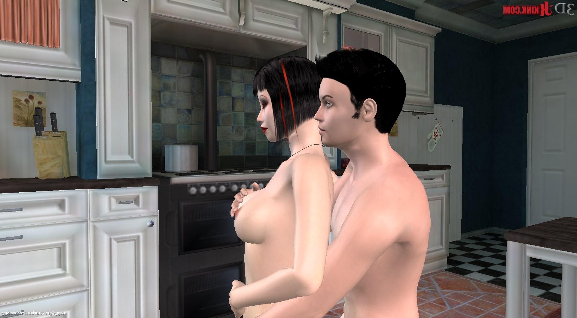 24P Hardcore sex in kitchen created in virtual fetish 3d sex game!