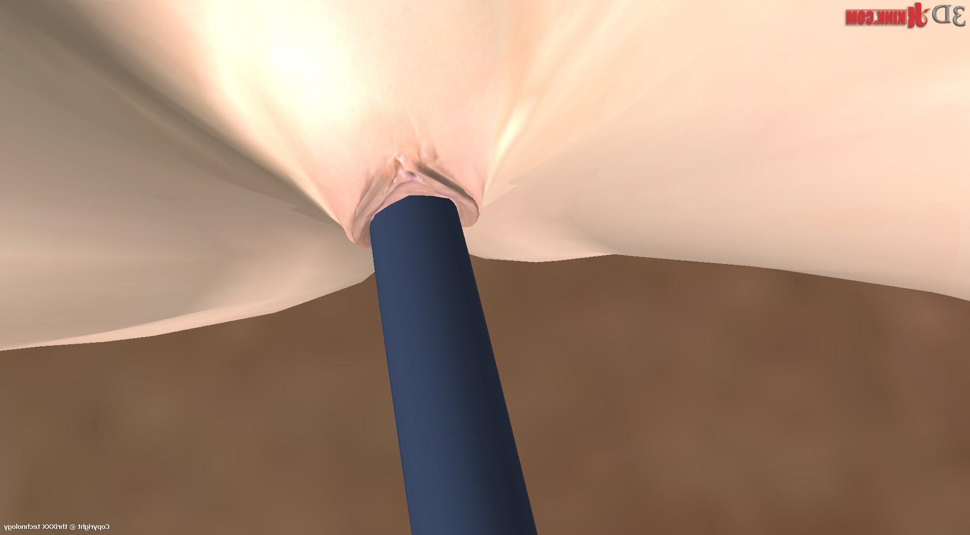 24P Big titted babe gets fucked by dildo machines - created in 3D!