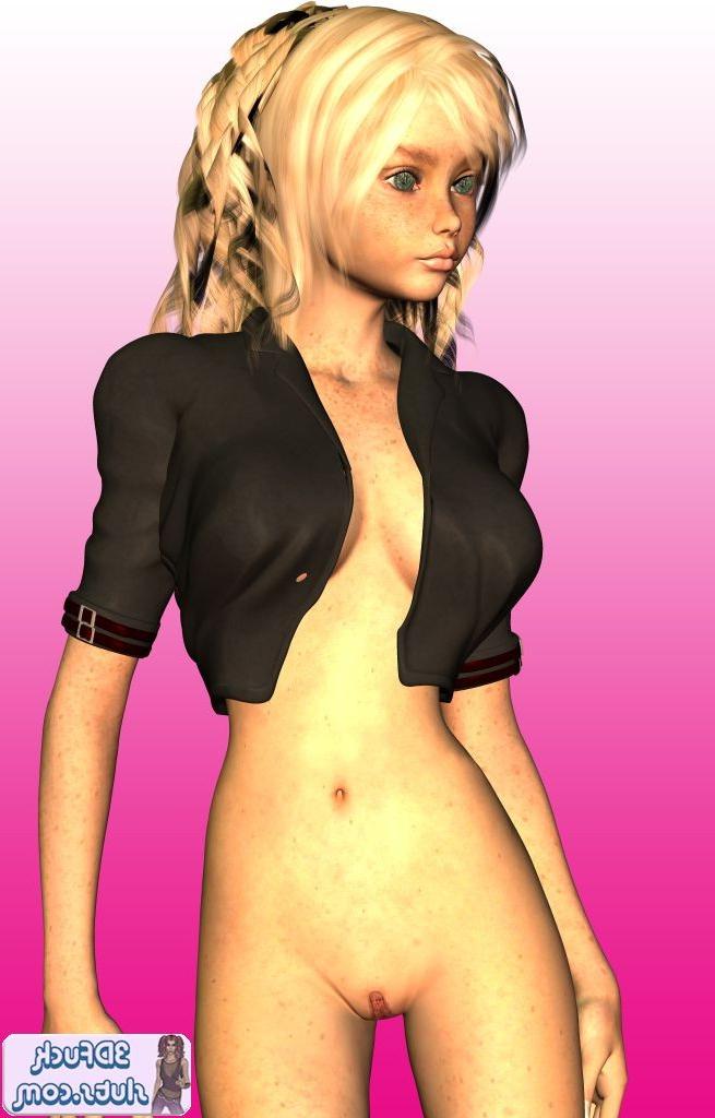 16P Sommersprossiges blondes Toon-Babe in Jacke