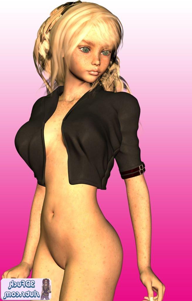 16P Sommersprossiges blondes Toon-Babe in Jacke