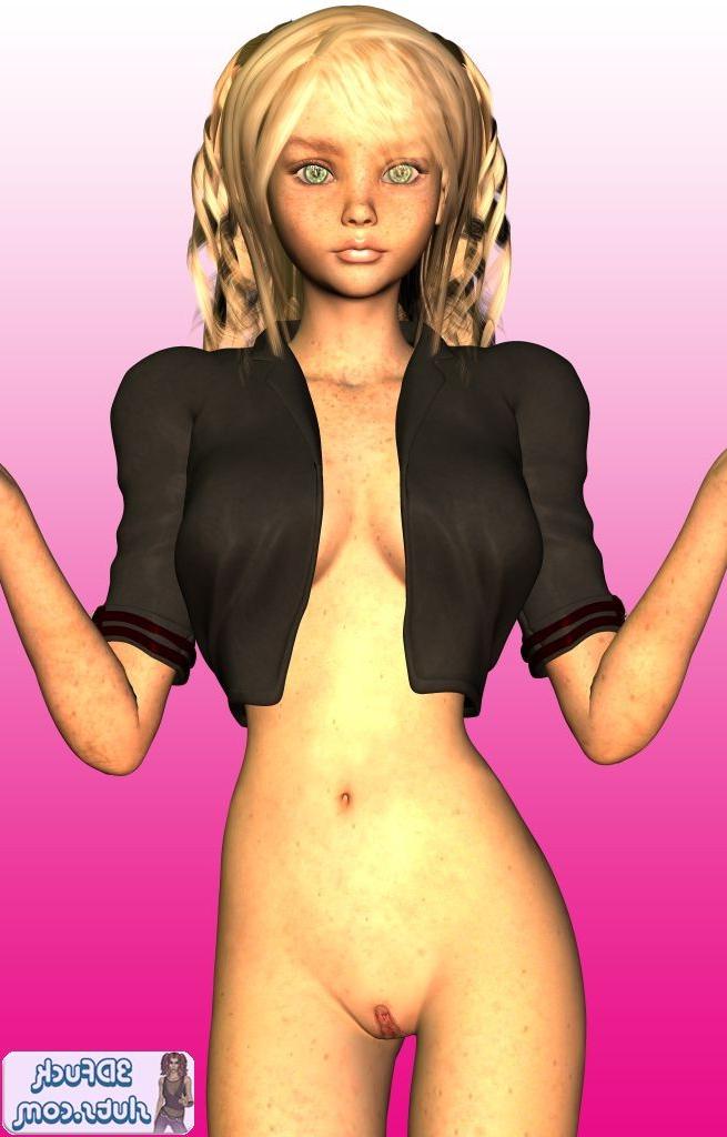 16P Sommersprossiges blondes Toon-Babe in Jacke