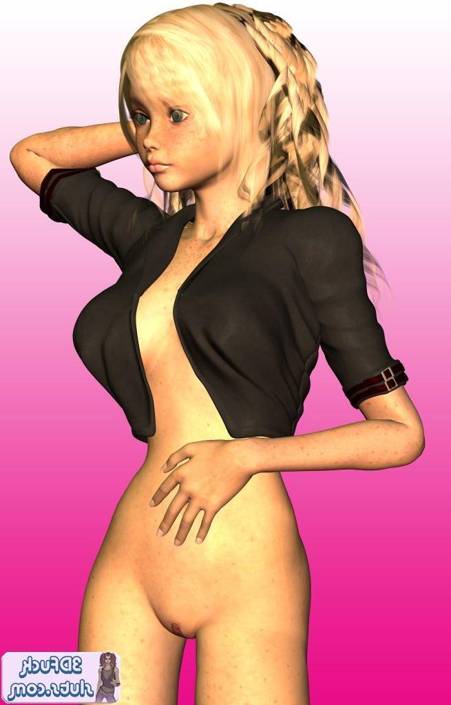 16P Sommersprossiges blondes Toon-Babe in Jacke