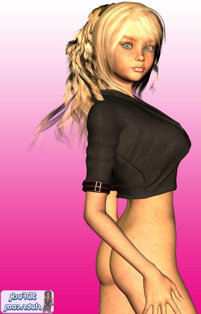 16P Sommersprossiges blondes Toon-Babe in Jacke