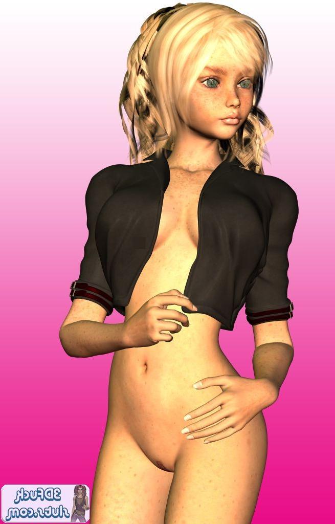 16P Sommersprossiges blondes Toon-Babe in Jacke