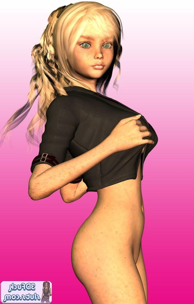 16P Sommersprossiges blondes Toon-Babe in Jacke