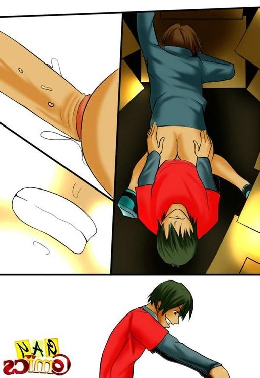 12P Adventurous boy gets his chute plugged with huge stiff dick