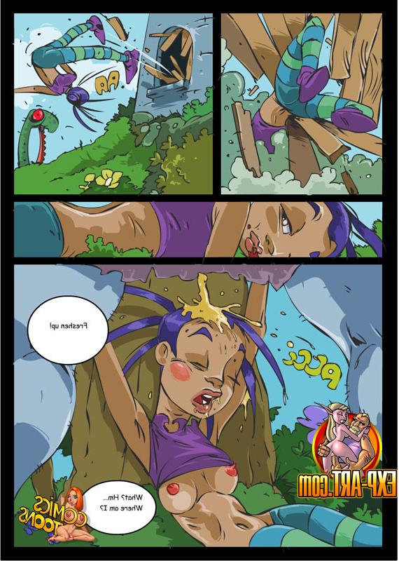 12P He starts by fucking her with the handle of his sword and it tears her open, mak
