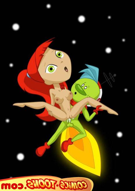 12P Young readhead gets cocks from aliens