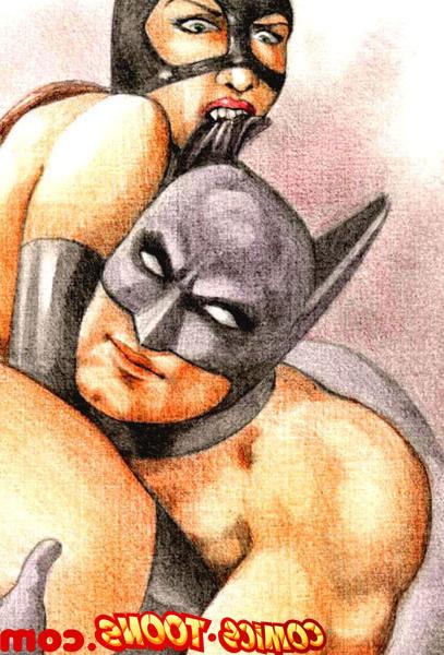 12P Catgirls pussy and ass take a huge Batmans cock