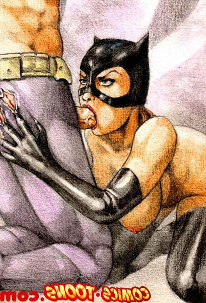 12P Catgirls pussy and ass take a huge Batmans cock