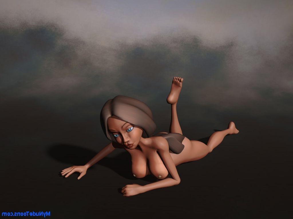 16P Skinny nude black toon babe