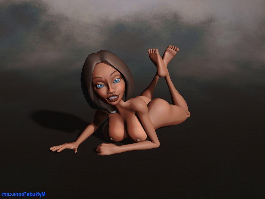 16P Skinny nude black toon babe