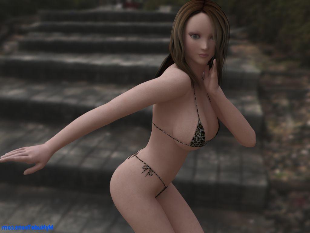 16P Realistic big boob toon babe in bikini