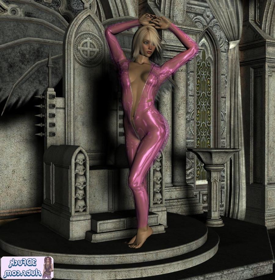 16P Sexy toon babe in see through shiny outfit