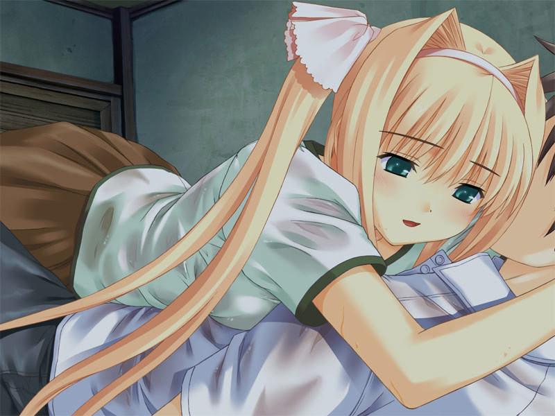 20P Shy hentai schoolgirls pull down their panties and go topless