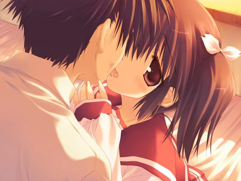 20P Shy little hentai schoolgirls with big tits in short skirts