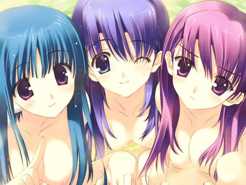 20P Shy little hentai schoolgirls with big tits in short skirts