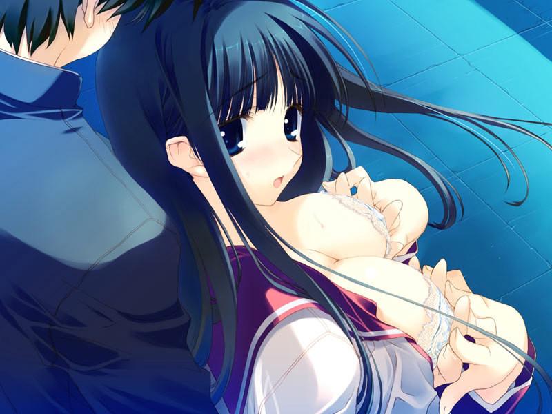 20P Shy little hentai schoolgirls with big tits in short skirts