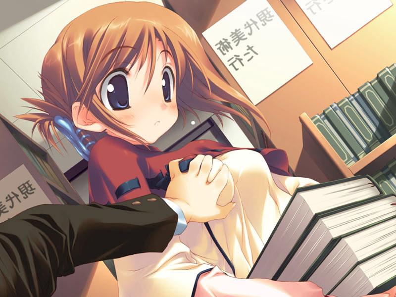 20P Shy little hentai schoolgirls with big tits in short skirts