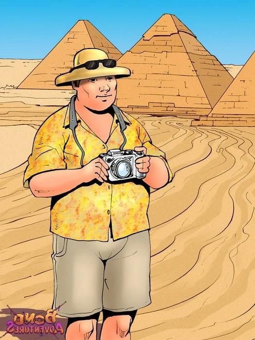 16P Egyptians crying, bruce bond made cartoon bondage with them