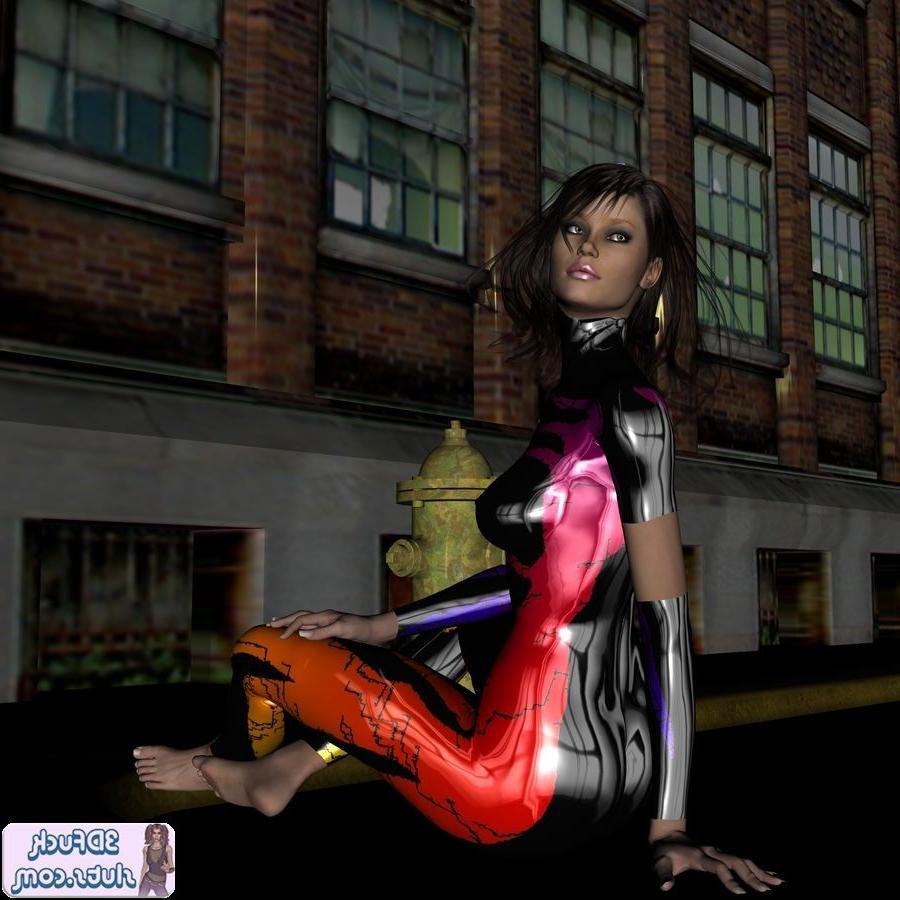20P 3D babe in back alley