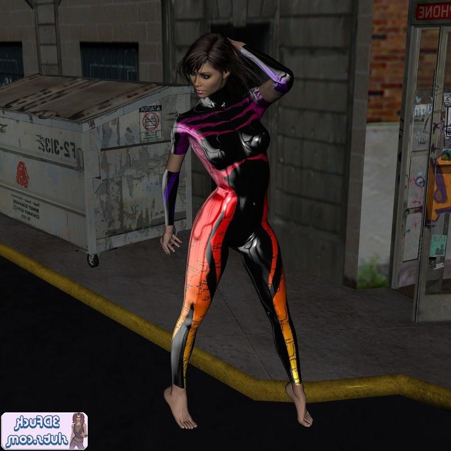 20P 3D babe in back alley