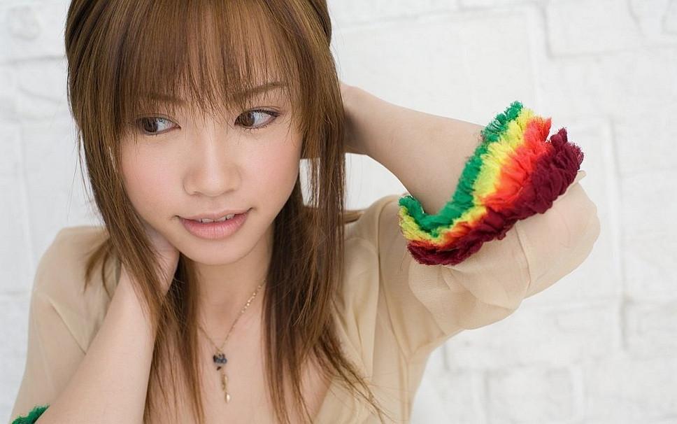 15P Shy asian teen Reika Shiina showing tits and pussy