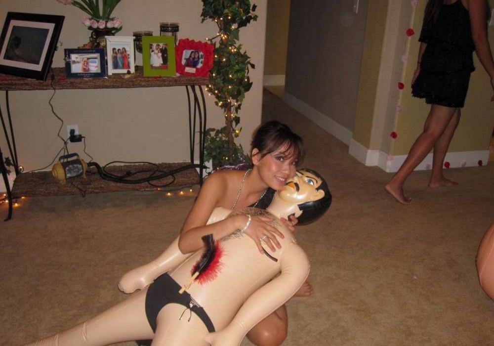 16P Asian coed goes full nude in couch shows squeezable tits