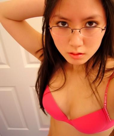 16P Asian coed goes full nude in couch shows squeezable tits