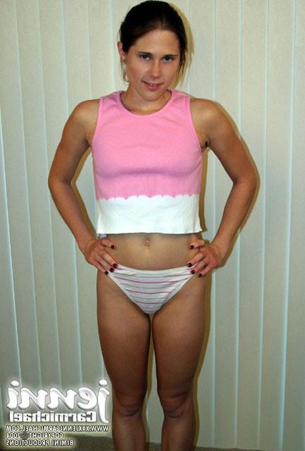 15P Jenni gets very shy while showing her titties