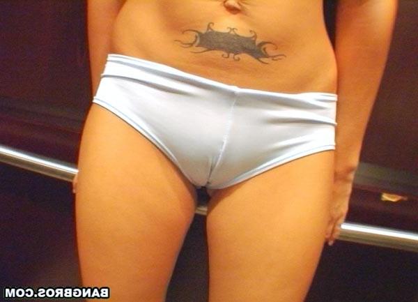 16P Hot Blonde Showing Off Her Big Camel Toe