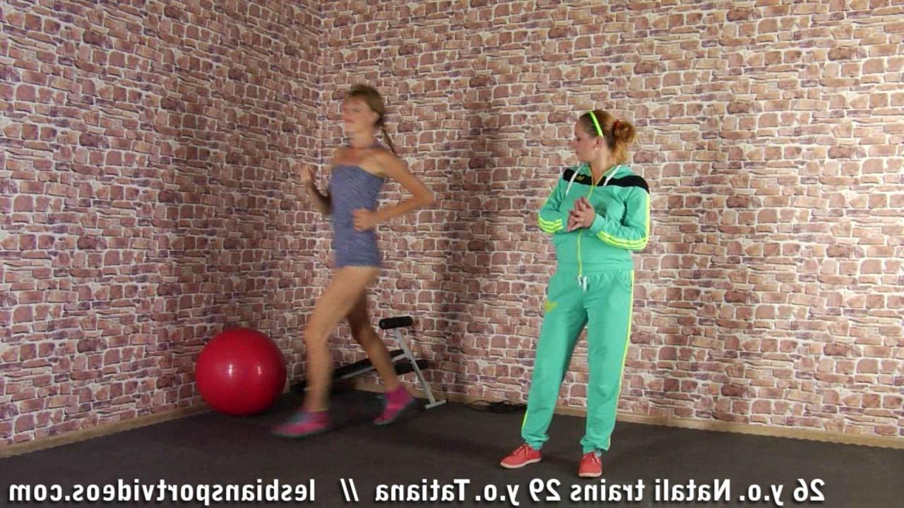 14P Fleshy trainer exercises a slim girl in sex sports