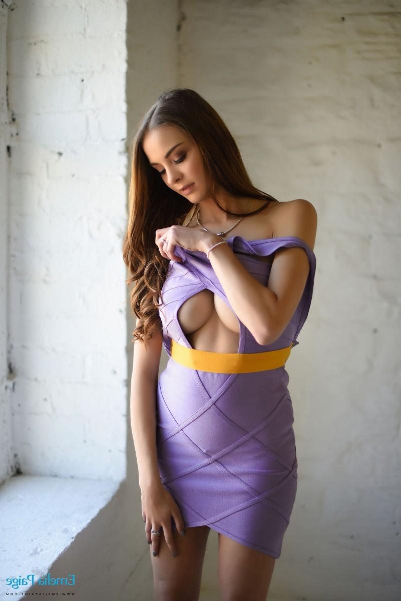 12P Hot busty chick in purple