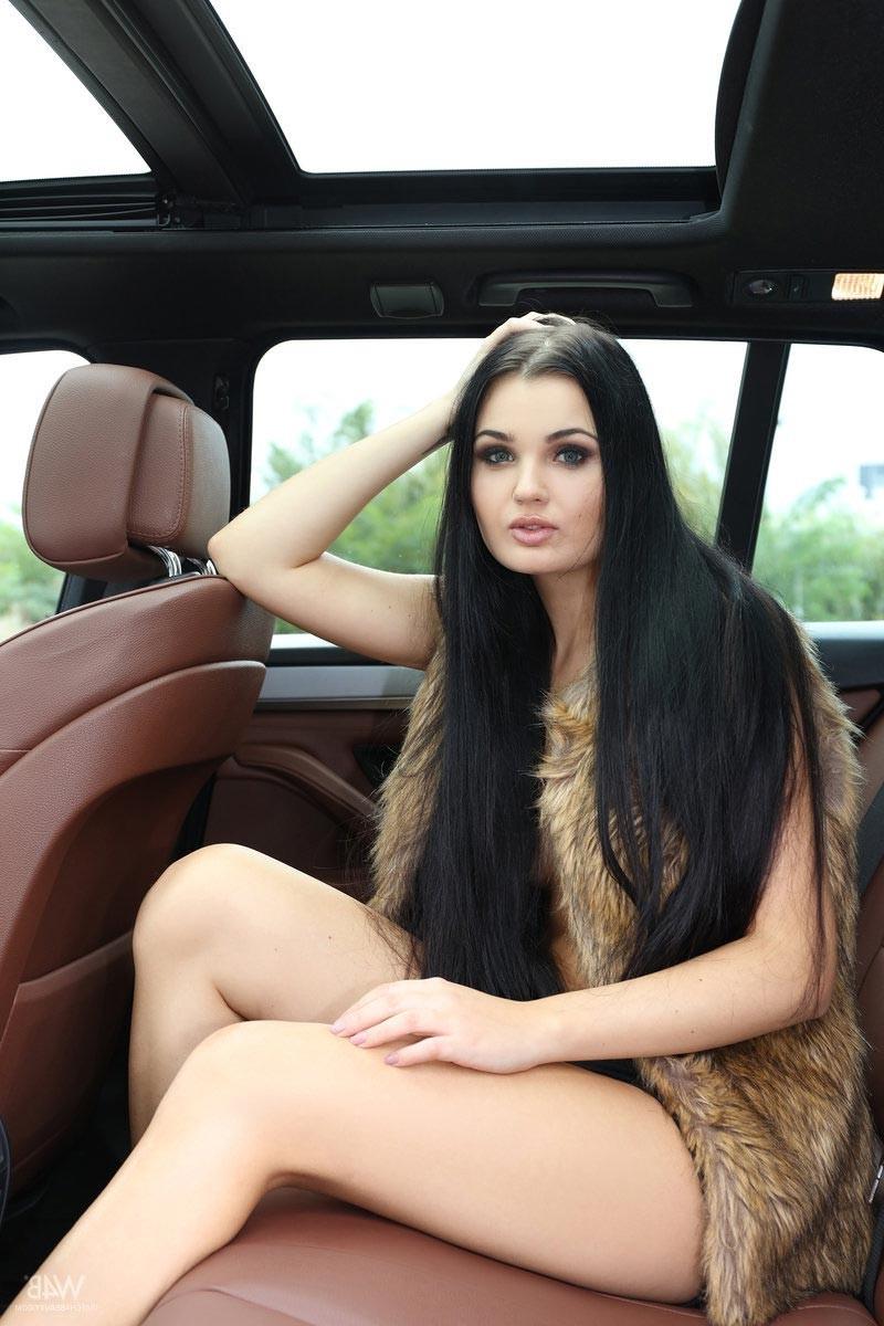 12P Sweet busty beauty in a car