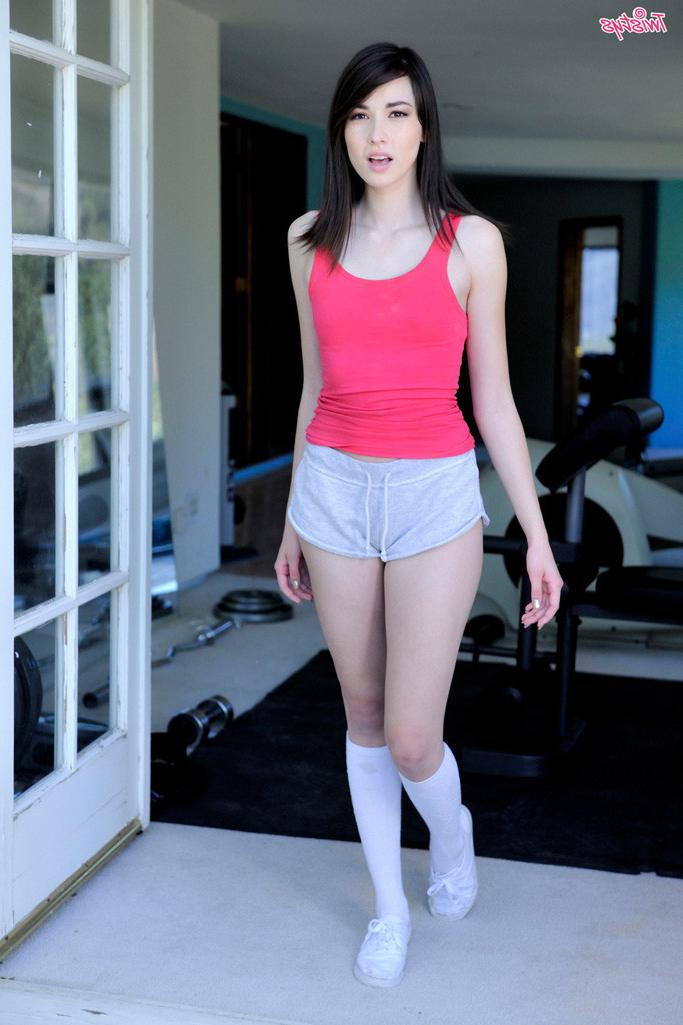 15P Emily Grey fucks the voyeurs cock after her workout
