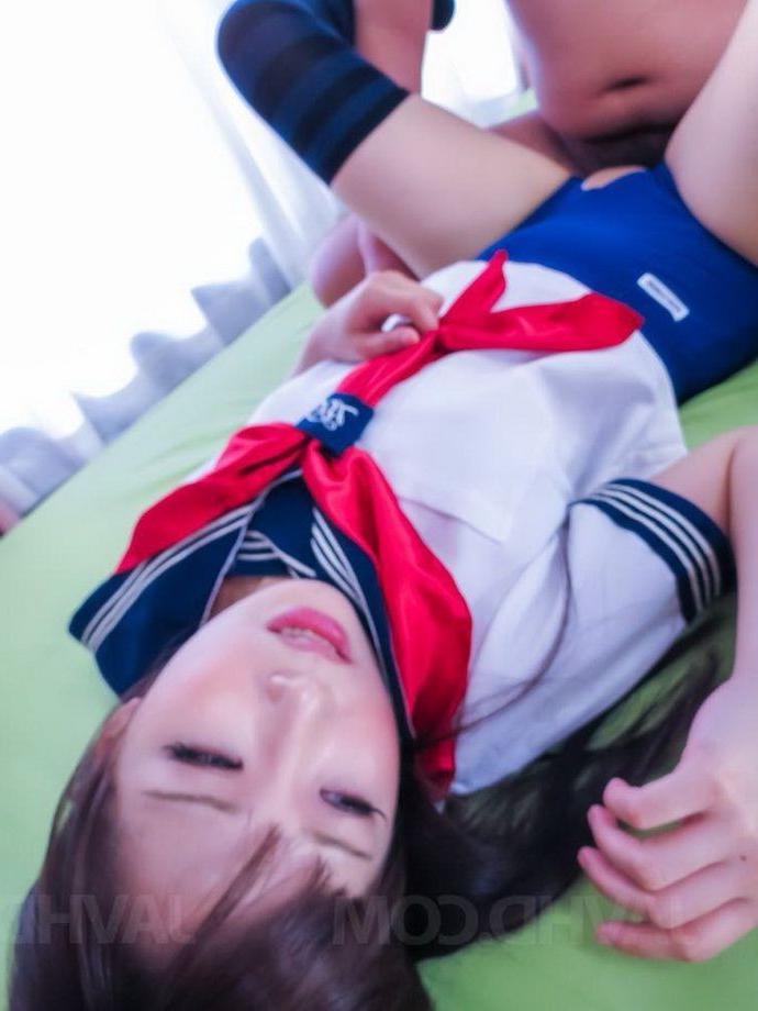 15P Japanese schoolgirl Yuri Sakurai fucked in sex act
