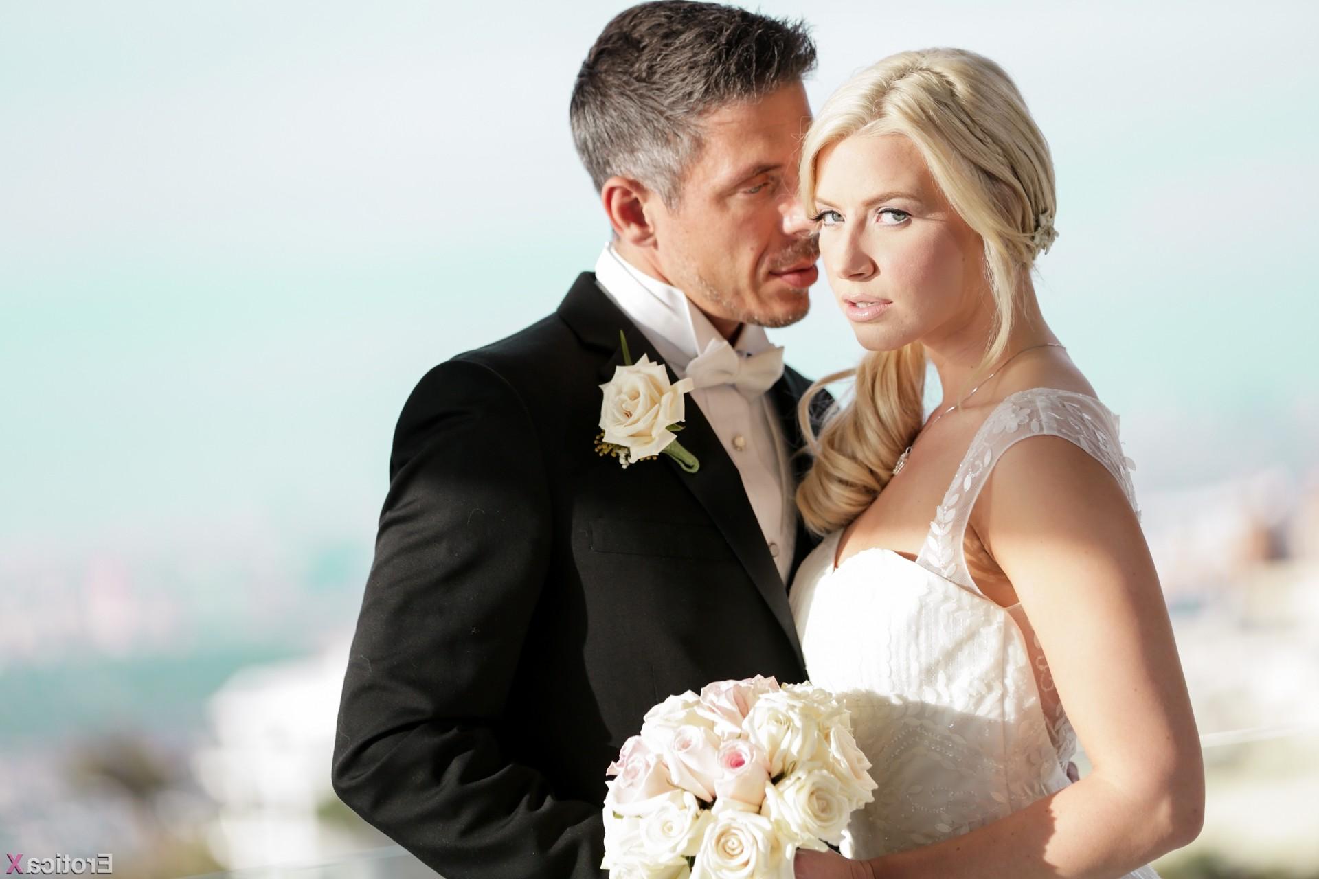 15P Beautiful bride Anikka Albrite gives head and fucks