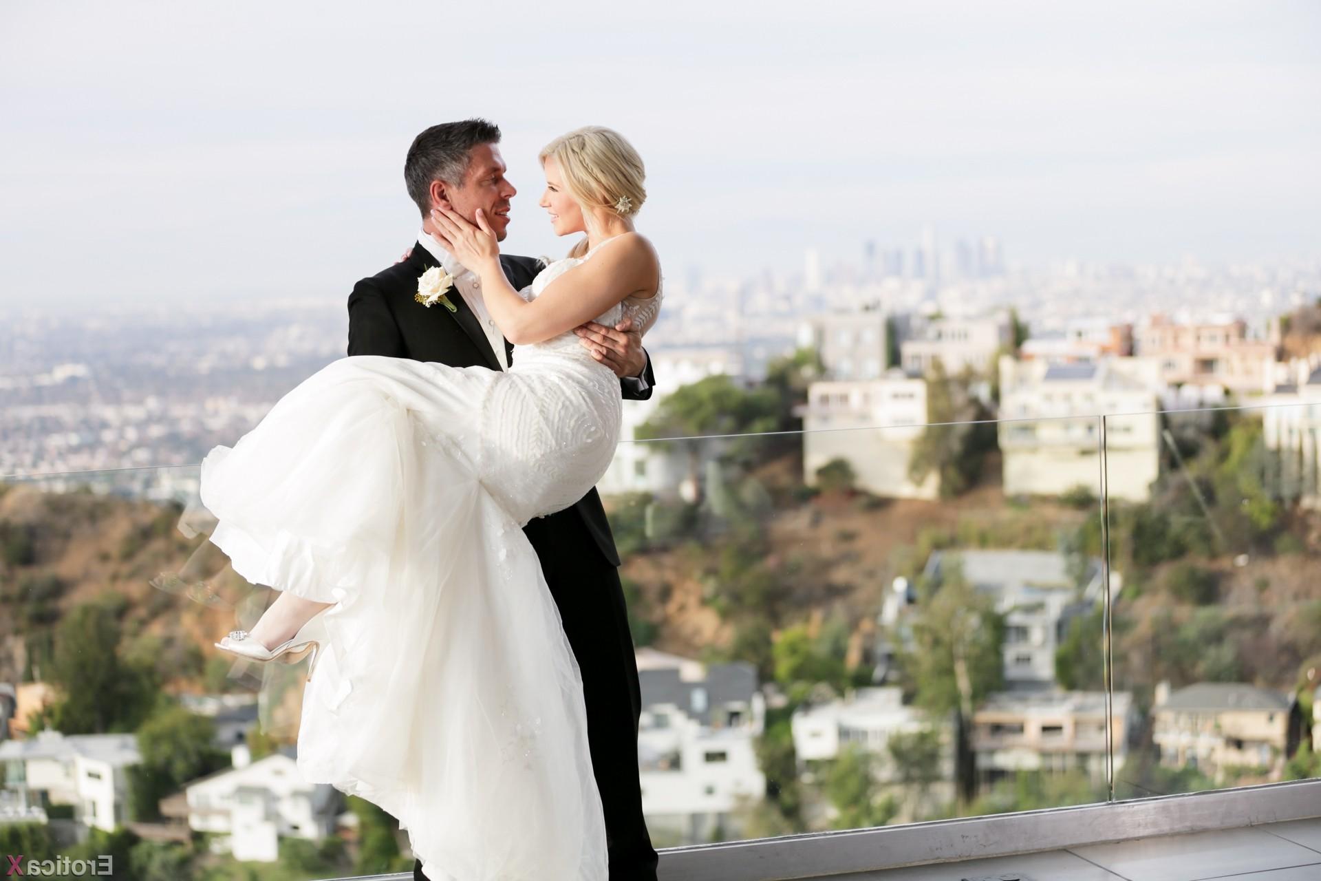15P Beautiful bride Anikka Albrite gives head and fucks