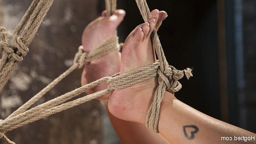 17P Ava Dalush penthouse pet is toy fucked and spanked in rope bondage by maledom