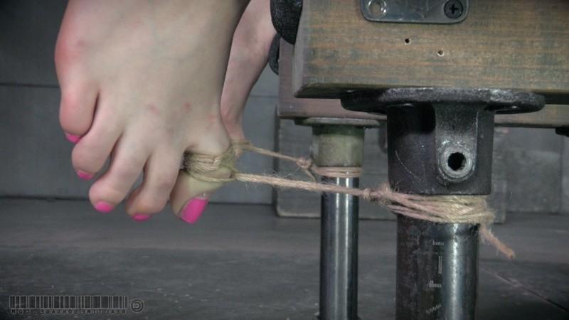 16P Delirious Hunter blonde is bound her tits clamped and ass spanked