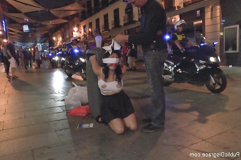 23P Damaris is bound public fucked and humiliated in a bar with large audience