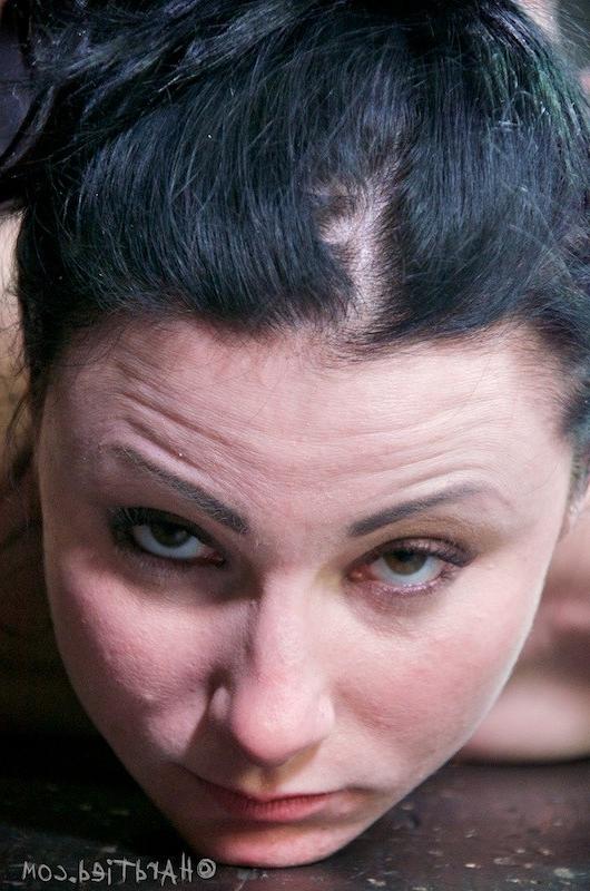 16P Veruca James is rope bound with nipple clamps her mouth toyed