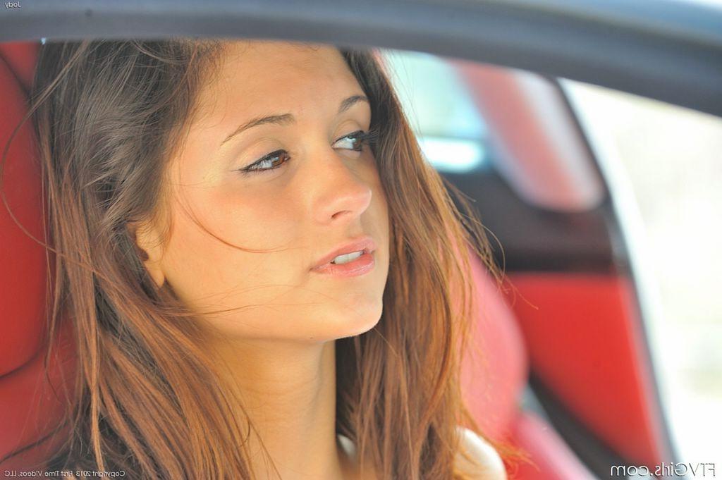 15P High end sports car gets this cute teen naked and wet
