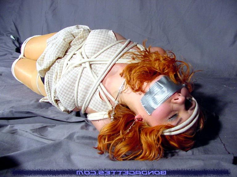 16P Strict milf bondage of Jenny and gagged redhead sm