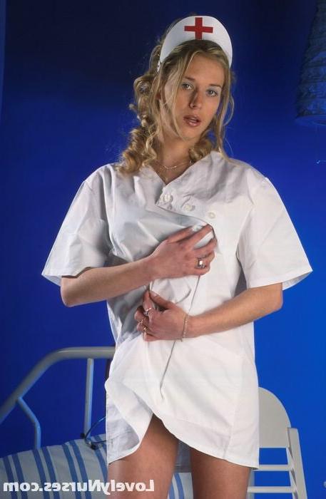 15P Flirtatious blonde nurse Dorian stripping for you